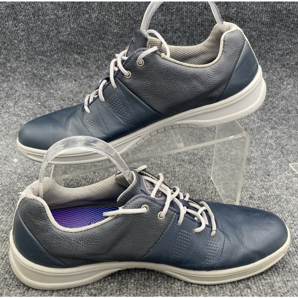 FootJoy Contour Casual Spikeless Golf Shoes Mens 10 M Navy Blue Leather 54070